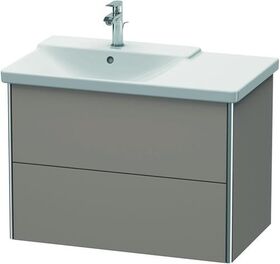 Duravit Waschtischunterbau XSQUARE Becken links 565x810x473mm basalt matt