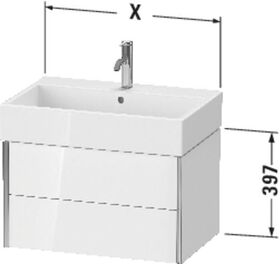 Duravit Waschtischunterbau XVIU 397x684x454mm Prof. Champ matt weiß matt