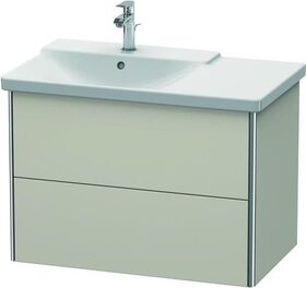 Duravit Waschtischunterbau XSQUARE Becken links 565x810x473mm taupe matt