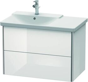 Duravit Waschtischunterbau XSQUARE Be links 565x810x473mm weiß hochglanz