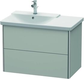 Duravit Waschtischunterbau XSQUARE Be links 565x810x473mm betongrau matt