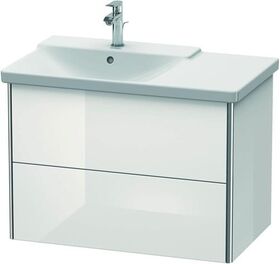 Duravit Waschtischunterbau XSQUARE Be links 565x810x473mm weiß hochglanz