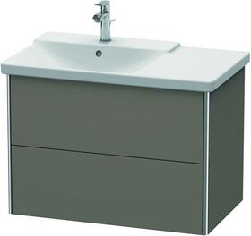 Duravit Waschtischunterbau XSQUARE Be li 565x810x473mm fla grey seidenmatt