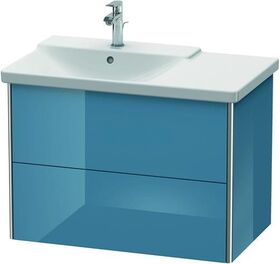 Duravit Waschtischunterbau XSQUARE Be li 565x810x473mm stone blue hochglanz