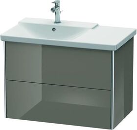 Duravit Waschtischunterbau XSQUARE Be li 565x810x473mm fla grey hochglanz