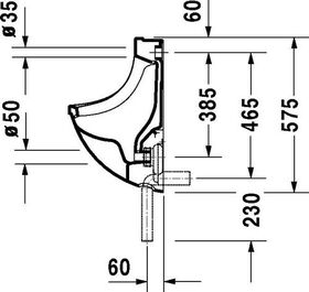 Duravit Urinal STARCK 3 330x350mm Zul v hint ohne Fliege weiß WG