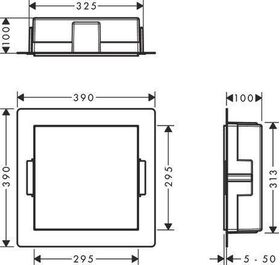 HG Wandnische XtraStoris Minimalistic m offen. Ra 300x300x100mm mattschwarz