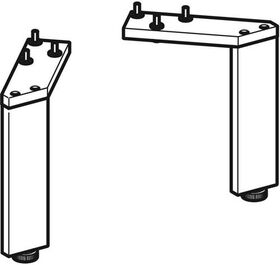 Geberit Möbelfuß SMYLE Square 2 Stück, verchromt Höhe 151 - 154mm