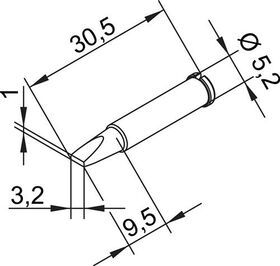 Lötspitze Ser.102 meißelförmig B.3,2mm 0102 CDLF32/SB ERSA