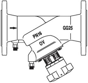 OV Strangregulierventil Hydrocontrol VFC PN 16, Grauguss, Flansch/DIN DN 65