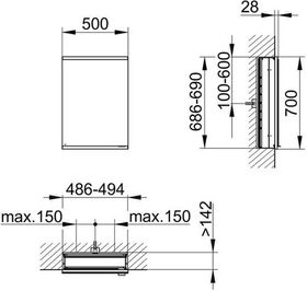 Keuco Spiegelschrank ROYAL MODULAR 2.0 Breite 500mm Höhe 700mm Tiefe 160mm