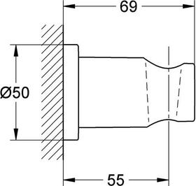 Grohe Handbrausehalter RAINSHOWER ni verst rd Ros ha graph gebü