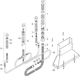 Grundkörper AXOR DN 15, für 4-Loch Wannenrandarmatur