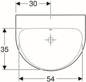 Geberit Waschtisch RENOVA o Hahnloch mit Überlauf 600x480mm weiß