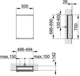 Keuco Spiegelschrank ROYAL MODULAR 2.0 Breite 500mm Höhe 700mm Tiefe 160mm