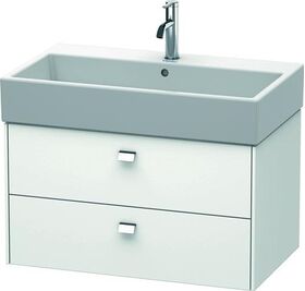 Duravit Waschtischunterbau BRIOSO Griffe chrom 442x784x459mm weiß matt