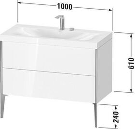 Duravit Waschtischunterbauset XVIU 1000x480mm e HL Cha ma / ta s-matt Ra 83