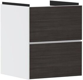 HG Waschtischunterschrank Xevolos E 480x555x475mm Ko mweiß Fr eiche deunkel