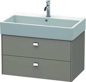 Duravit Waschtischunterbau BRIOSO Griffe chrom 442x784x459mm basalt matt