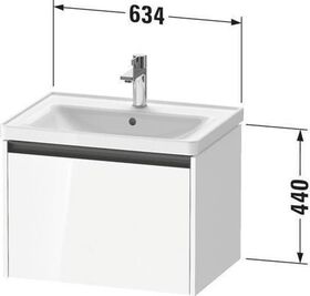 Duravit Waschtischunterbau Ketho.2 634x440x455mm weiß supermatt