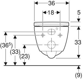 Geberit Wand-Tiefspül-WC iCon RIM geschl Form mit WC-Sitz weiß matt