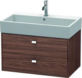 Duravit Waschtischunterbau BRIOSO Griffe chr 442x784x459mm nussbaum dunkel