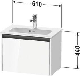 Duravit Waschtischunterbau Ketho.2 610x440x390mm weiß matt