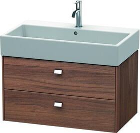 Duravit Waschtischunterbau BRIOSO Griffe chr 442x784x459mm nussbaum natur