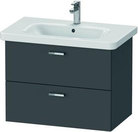 Duravit Waschtischunterbau XBASE 2 Schubkästen 560x730x448mm graphit matt