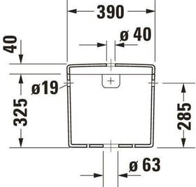 Duravit Spülkasten STARCK 3 390x185mm Anschluss links/rechts weiß