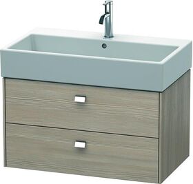 Duravit Waschtischunterbau BRIOSO Griffe chrom 442x784x459mm pine silver