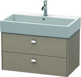 Duravit Waschtischunterbau BRIOSO Griffe chrom 442x784x459mm leinen