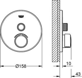 Grohe UP-Mischer SMARTCONTROL m 1 ASV chr