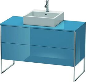 Duravit Waschtischunterbau XSQUARE 778x1200x548mm stone blue hochglanz