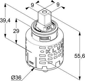 Kludi Steuereinheit 36mm m keramischen Scheiben