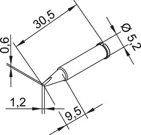 Lötspitze Ser.102 meißelförmig B.1,2mm 0102 CDLF12/SB ERSA