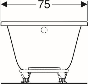 Geberit Rechteckbadewanne RENOVA 1700x750mm weiß