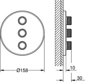 Unterputzventil GROHTHERM SMARTCONTROL rd 3-fach ha graph gebü