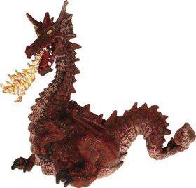 Feuerspeiender Drache, rot