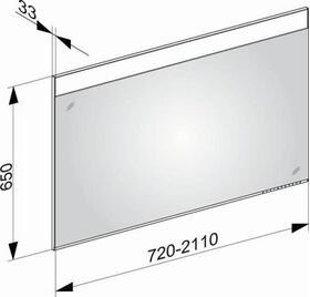 Keuco Lichtspiegel EDITION 400 n Maß Spiegelheizung 1760-2110x650x. A++