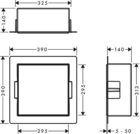 HG Wandnische XtraStoris Minimalistic m offen. Ra 300x300x140mm ES optic