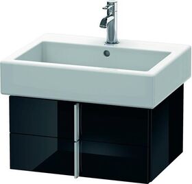 Duravit Waschtischunterbau VERO 431x550x298mm schwarz hochglanz