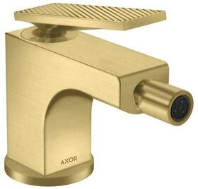 Einhebel-Bidetmischer AXOR CITTERIO m ZAG HGri Rautenschliff brushed brass