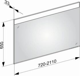 Keuco Lichtspiegel EDITION 400 nach Maß 1410-1750x650x33mm A++