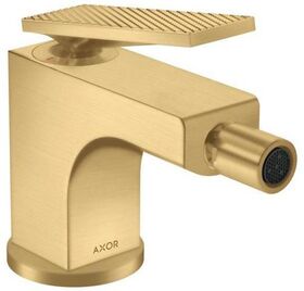 Einhebel-Bidetmischer AXOR CITTERIO m ZAG HGri Rautenschliff bru gold optic