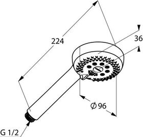 Kludi Handbrause 3S LOGO 8 l/min, 3-strahlig chrom