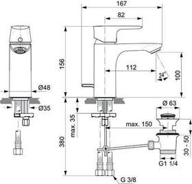 IDS Waschtischarmatur CONNECT AIR chrom