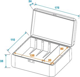 ROADINGER Plattenspielersystem-Case für 3 Systeme