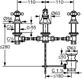 Kludi Waschtischarmatur ADLON DN 15 Ausladung 145mm chr