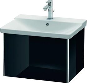 Duravit Waschtischunterbau XSQUARE 405x610x473mm schwarz hochglanz